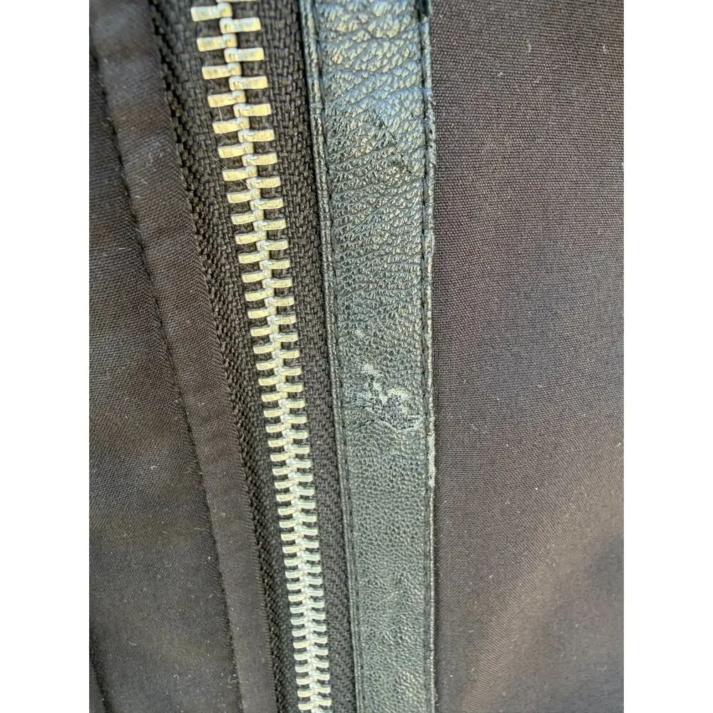 Michael Kors Black Soft-Shell Rain Jacket – Stylish Moto-Inspired Utility Coat